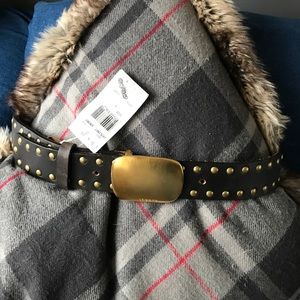 THEORY Diva Ebony studded belt NWT